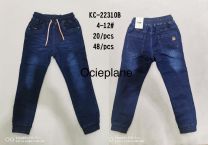 Spodnie jeans ocieplane(4-12)F-KC22310B